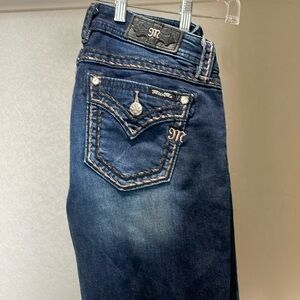 Miss Me dark blue jeans.  Bootcut. Size 29